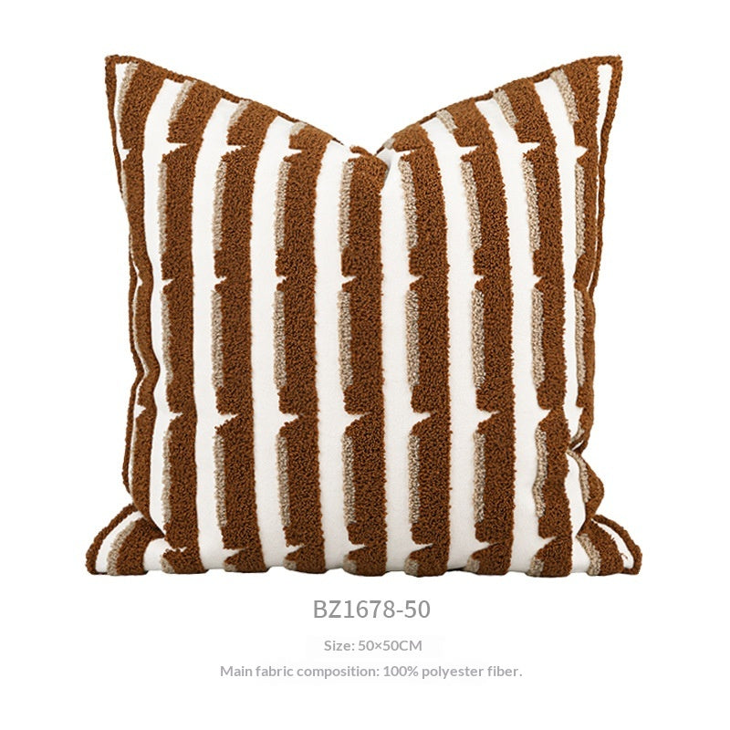 Oreiller moderne au milieu du siècle pour le salon Sofaelegant Brown et café-coloré D
