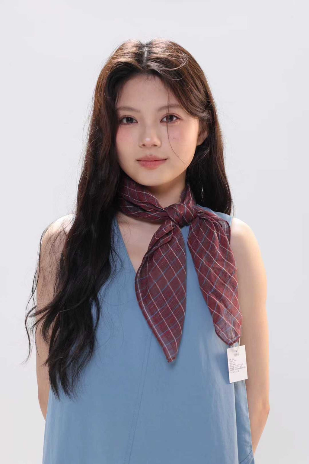 Femmes Retro Plaid Sun-Protective ScarfWaist Scarf