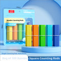 Counting square wooden stick-bamboo and wood-100 pieces-1 set