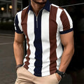 Hommes Versatile Lapel-zipper Casual Top