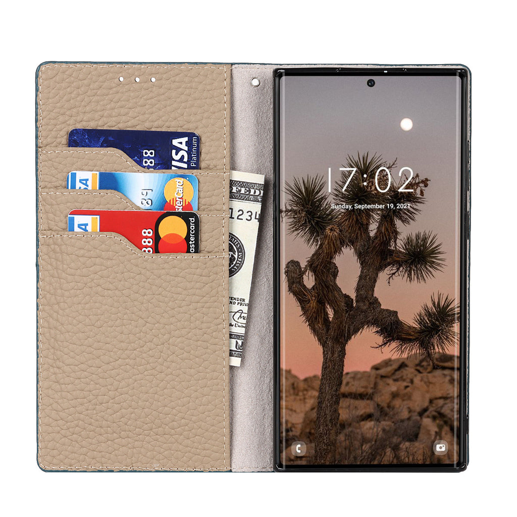 Étui de téléphone en cuir Litchi Galaxy S24 Ultra Case