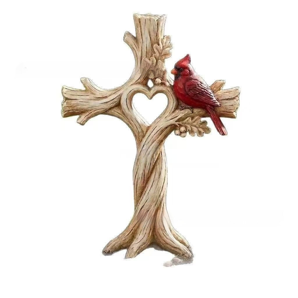 Décoration en bois sculpté à la main de la croix
