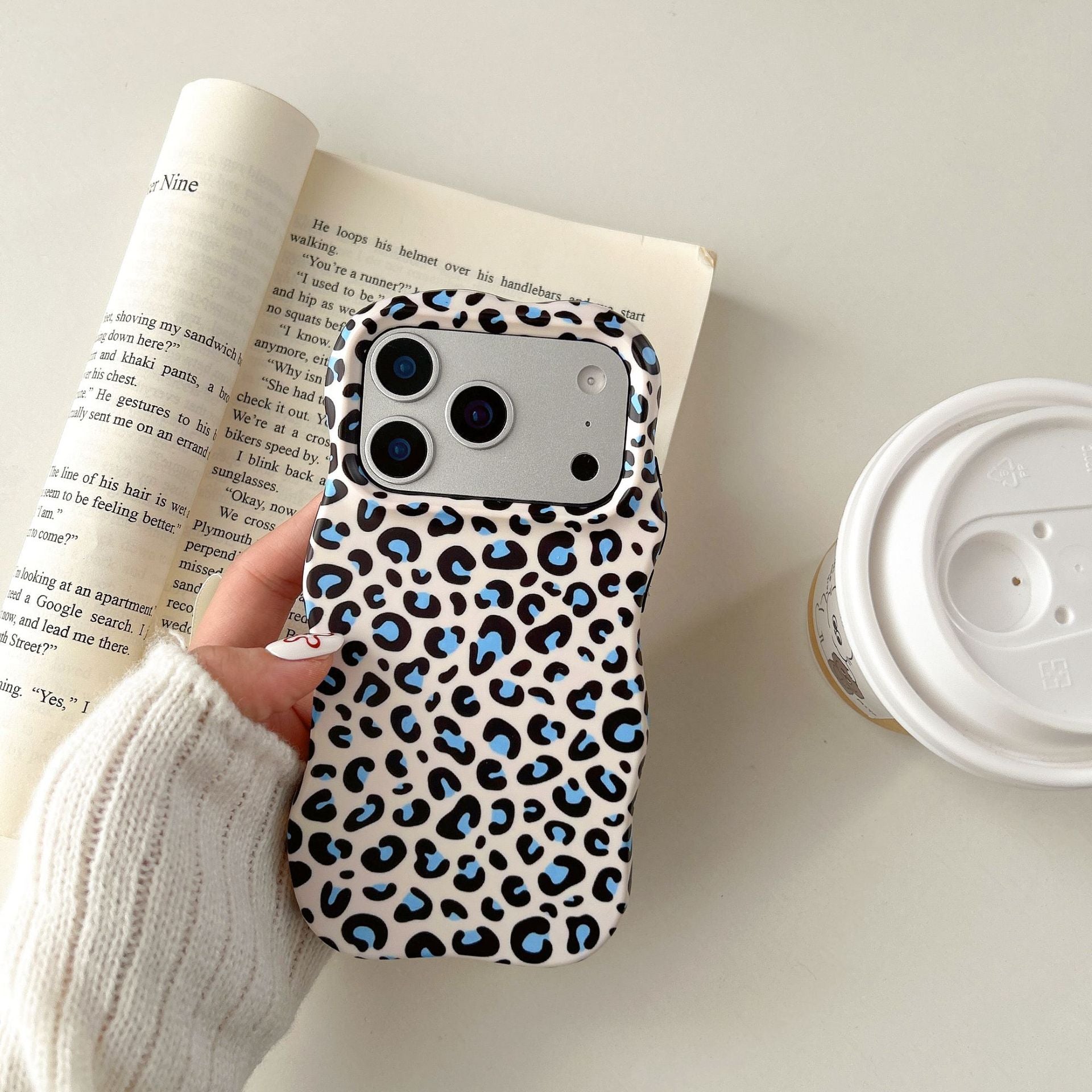 Bloc de couleur personnalisé Leopard Étui de film pour téléphone imprimé