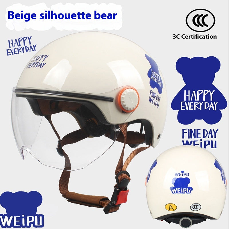 Cute Cartoon Windscreen Casque de voiture électrique