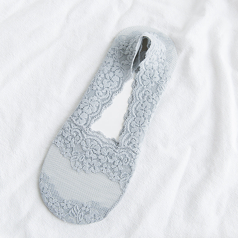 Femmes Dentelle mince Chaussettes absorbant la sueur invisible