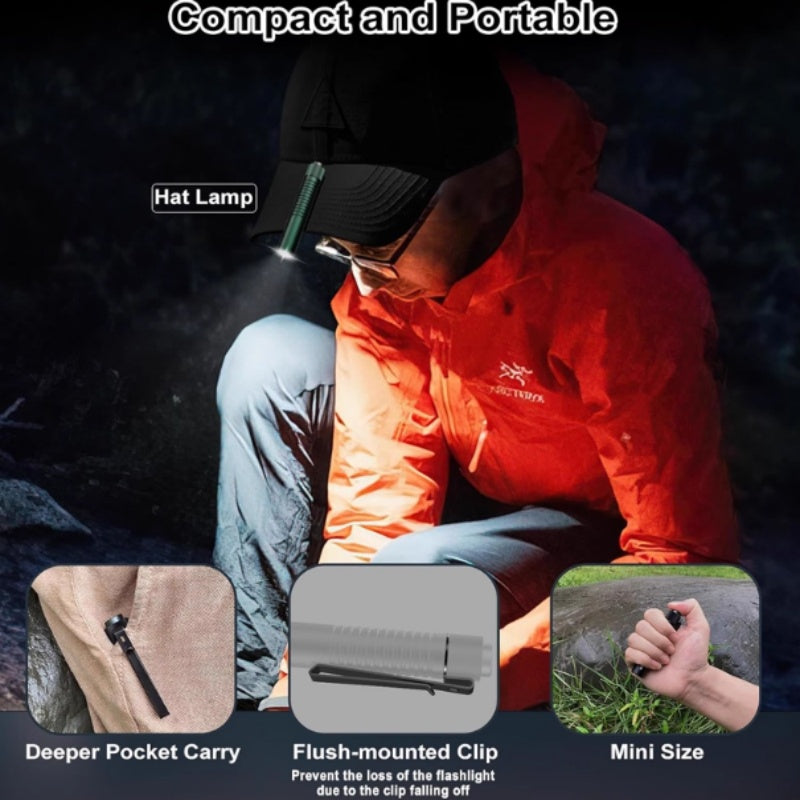 Mini flashlight is light, compact and handy