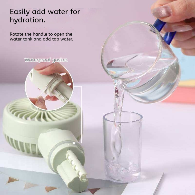 KP-F31 Eventail à main pour malentendants Mini ventilateur USB portable pour les étudiants à l'extérieur