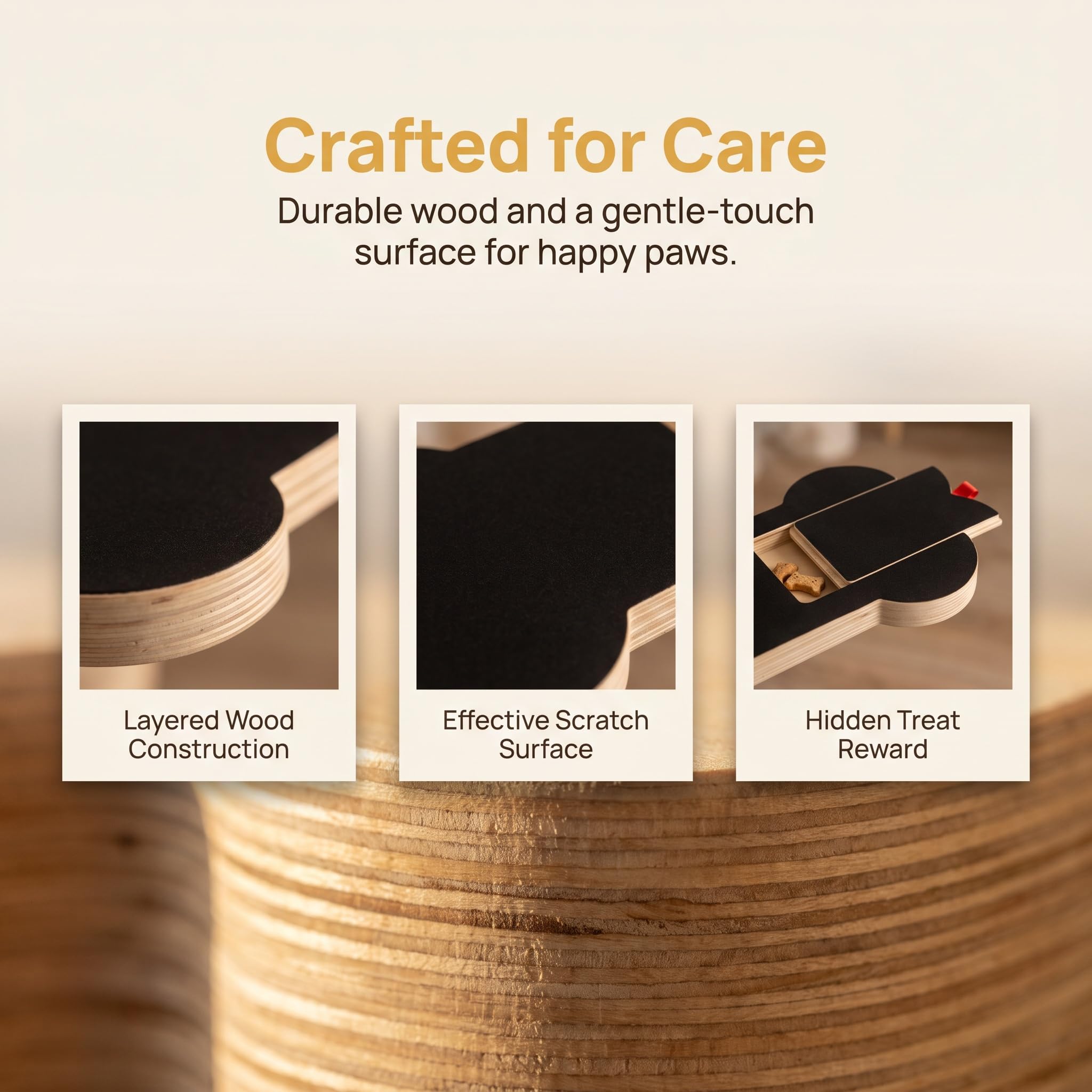 Dog Nail Scratch Board Scratcher Treat Dispenser Non-Slip Nail File Board Dog Nail Scratch