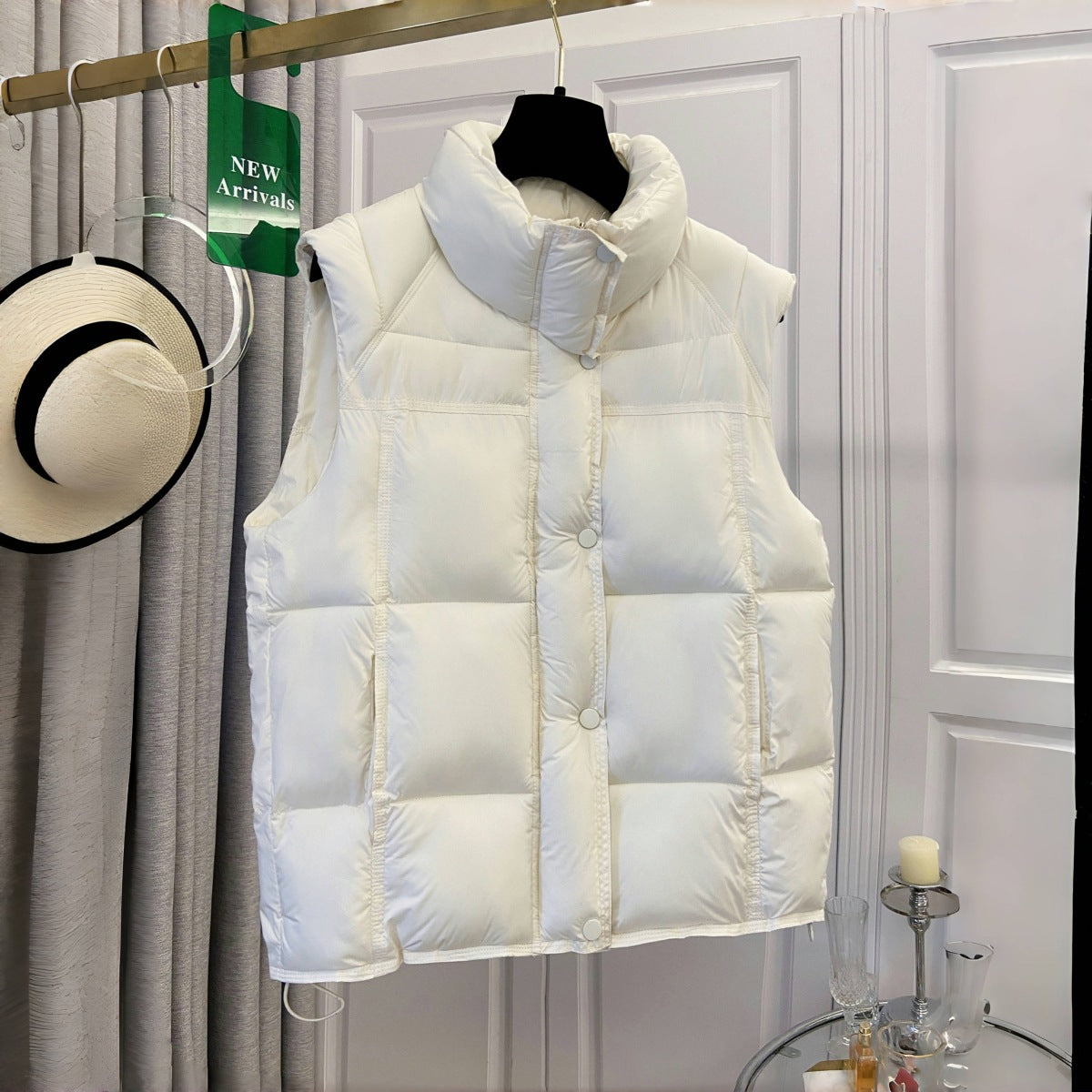 Veste de coton casual sans manches flatter à la mode