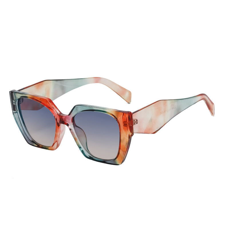 Lunettes de soleil à large temperature Cat-Eye pour femmes