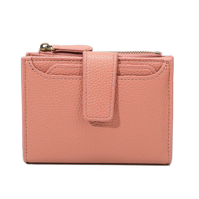 Purse fonctionnelle de pièce avec un portefeuille en cuir à anneaux pour les femmes
