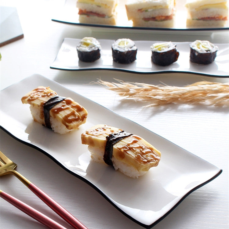 Assiette japonaise Sushi simple en céramique