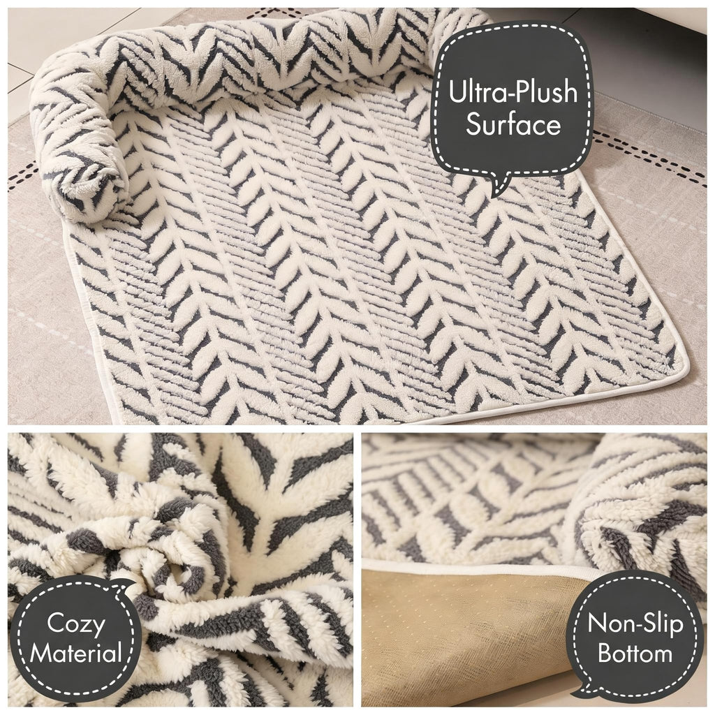 Calmer les tapis de lit pour chien avec le cou et le soutien de la tête