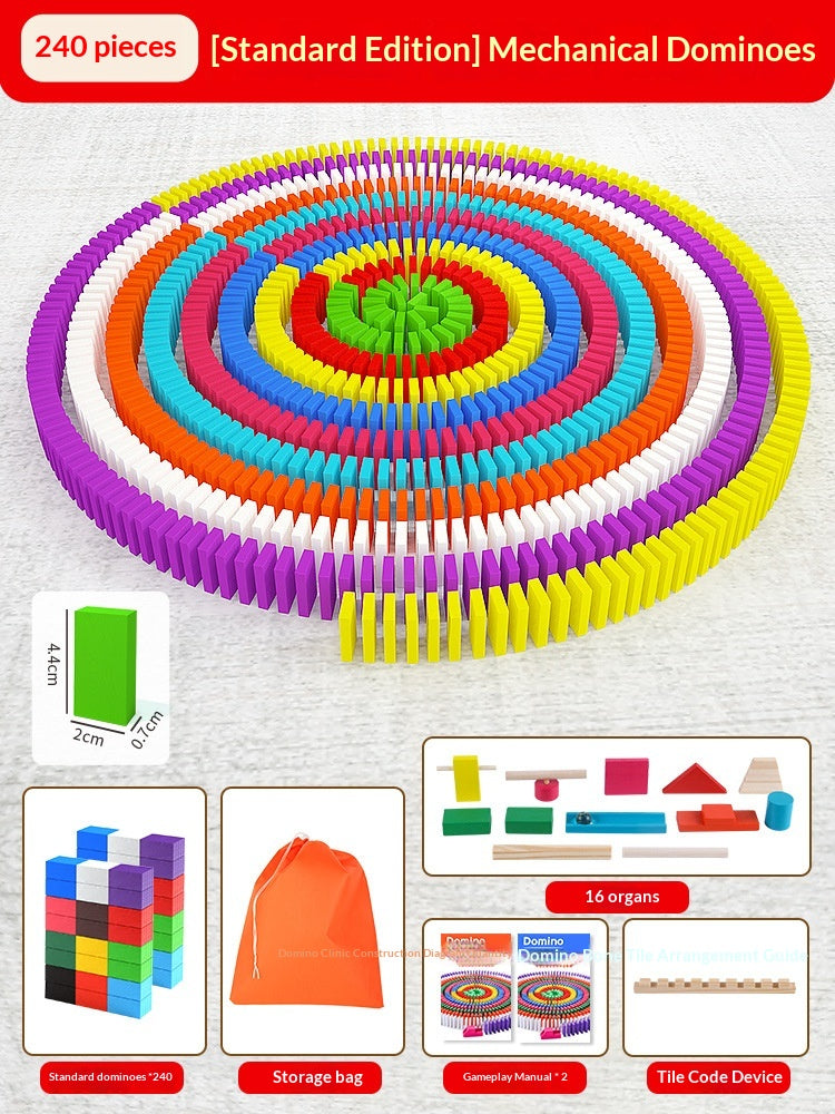 Puzzle éducatif Jouet Mécanisme Bâtiment Blocs Cadeau Dominos