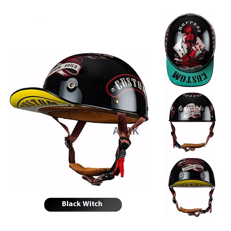 Casque de moto Retro Casque de baseball