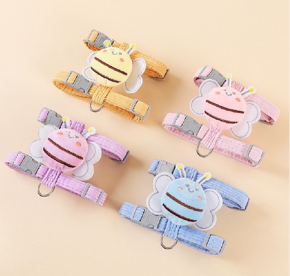 Petite aile Harness de chat façonnée ensemble de corde de traction de Veste de marche décorative
