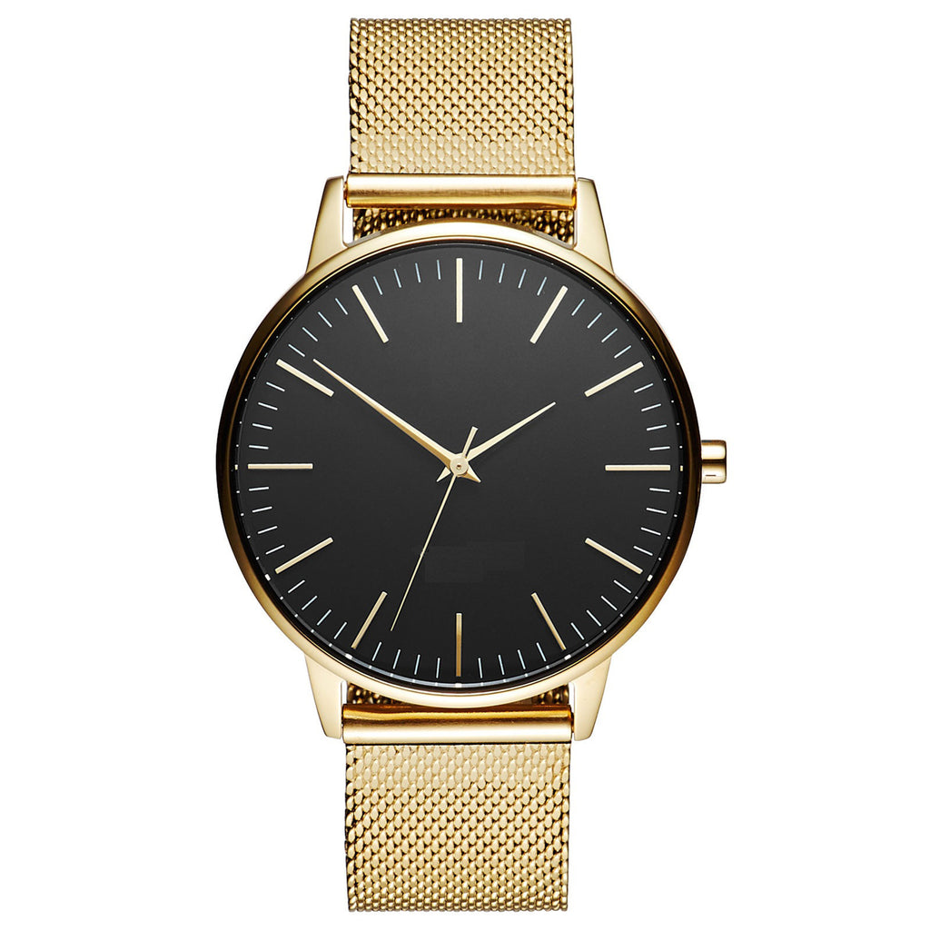 Montre Quartz de mode Casual ultra-mince avec une bande métallique Mesh
