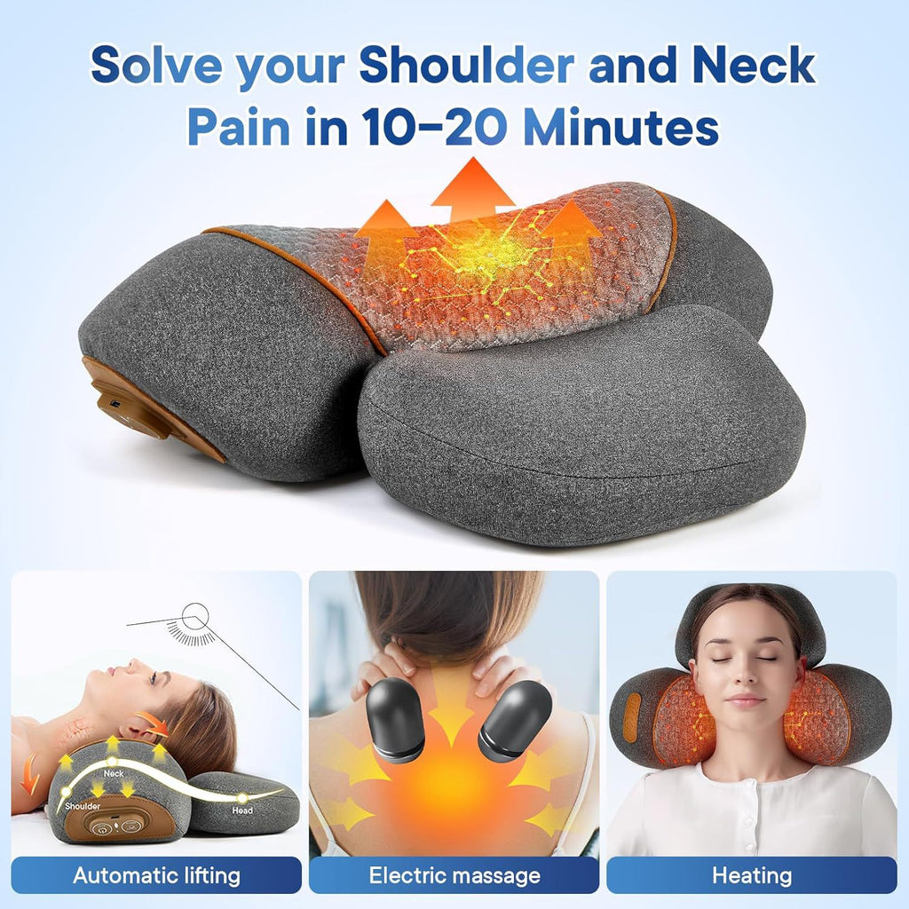 Oreiller de massage vibrant, chauffé et de traction