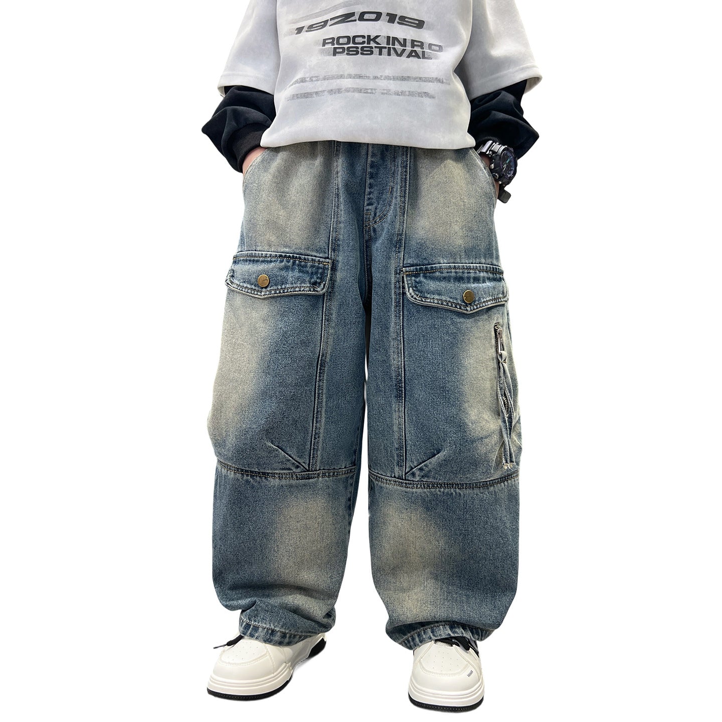 Pantalons simples et polyvalents pour garçons