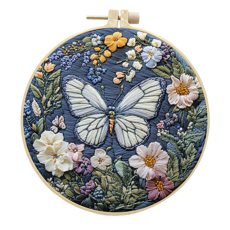 Broderie Diy Papillon Fait à la main Cloth Art Matériau Kit