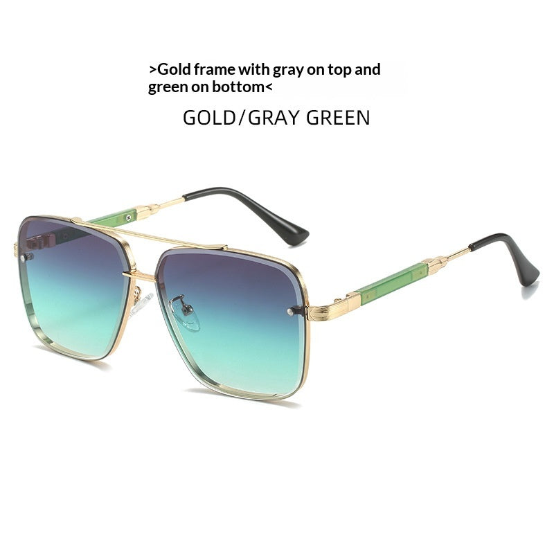 Lunettes de soleil en métal pour hommes