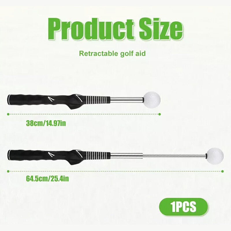 Retractable Golf Swing Trainer Golf Grip Trainer Indoor Warm-up Practice
