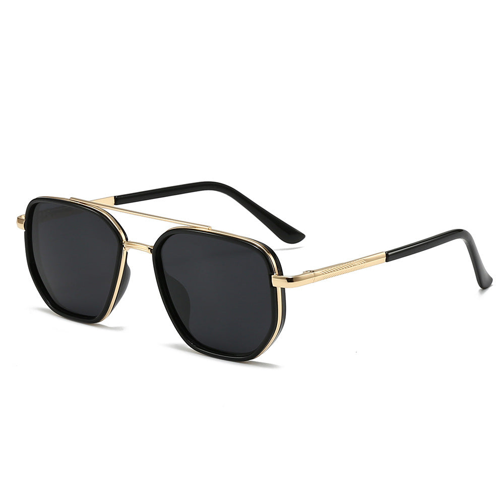 Lunettes de soleil en métal de style Chanel pour hommes