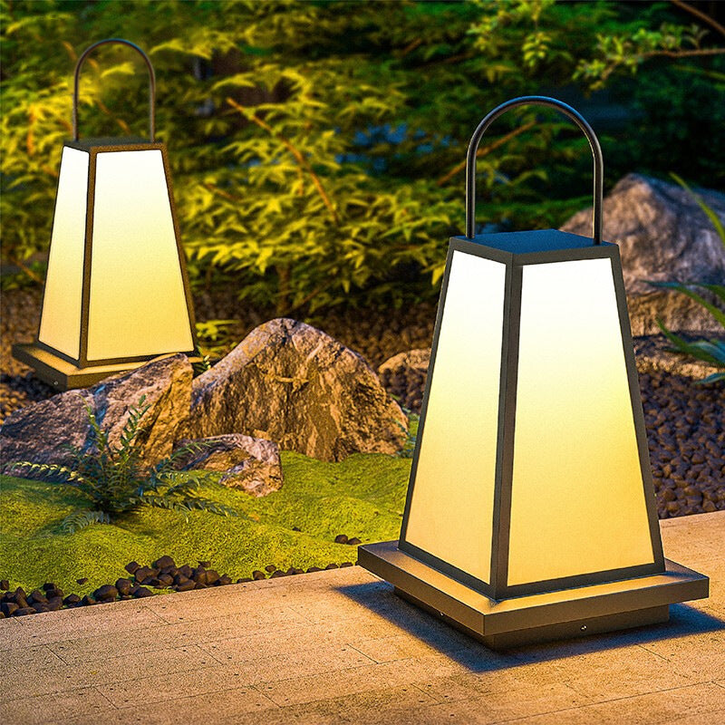 Lampe de cour miniature de style japonais à propulsion solaire