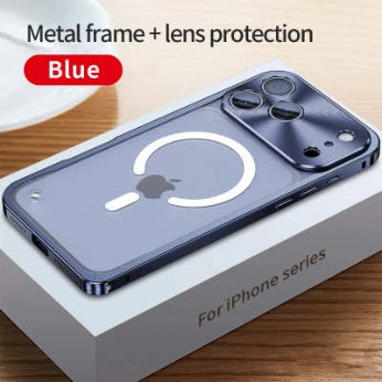 Boîtier de téléphone translucide avec cadre en aluminium