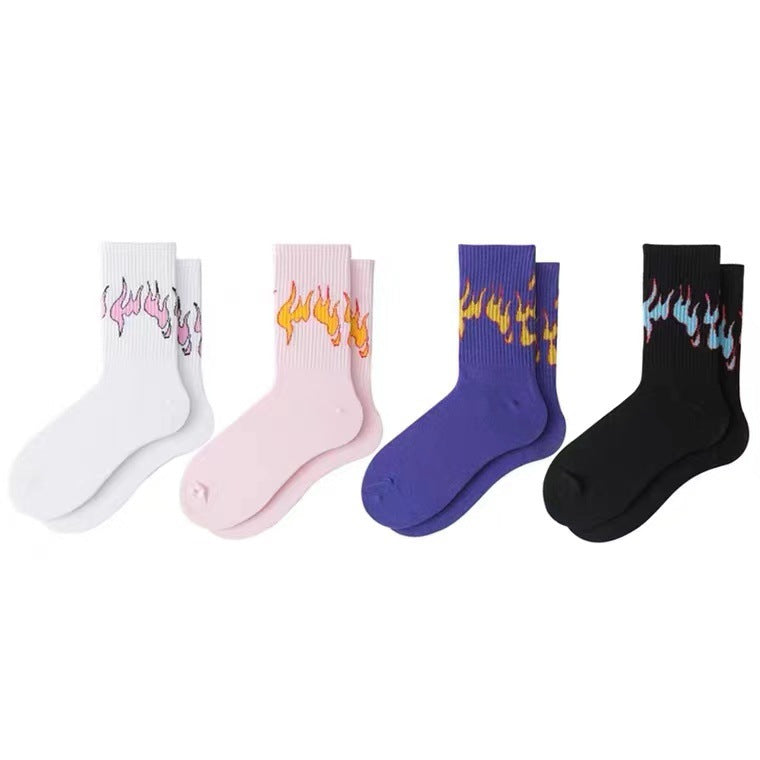 Chaussettes de Flamme Hommes et femmes Coton pur