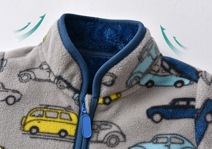 Veste rembourrée garçon imprimé simple cartoon