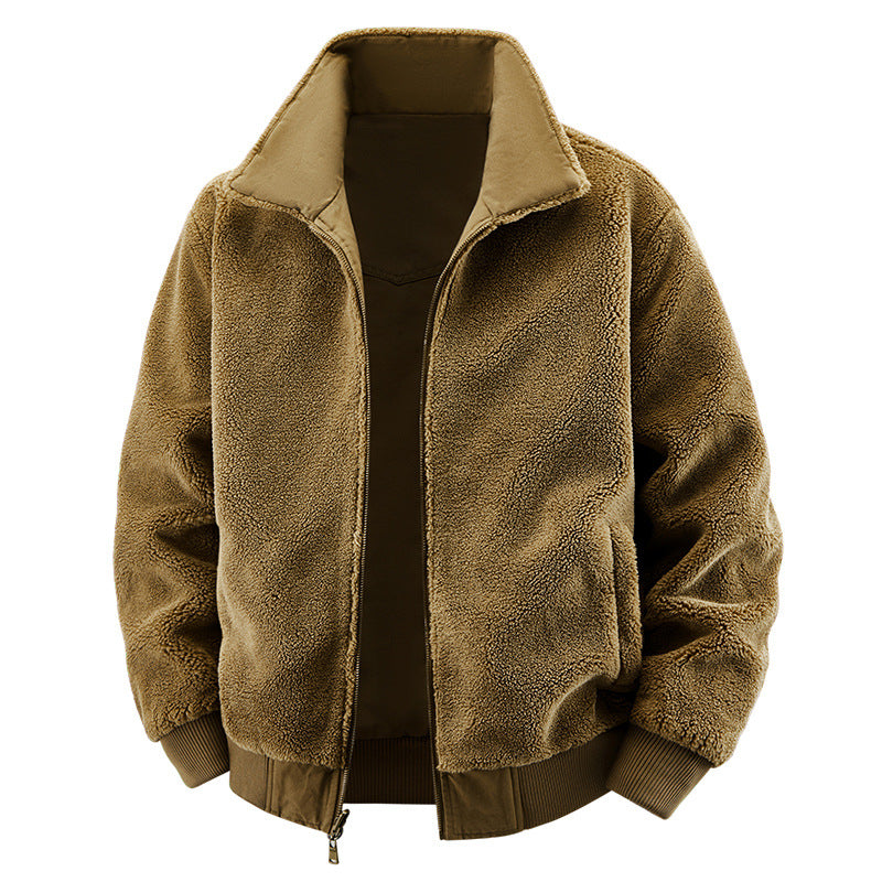Veste chauffante à double face de style épais et souple pour hommes