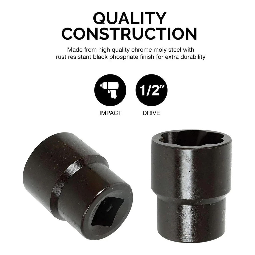 Conducteur de socket à impact profond de camion de 40 pièces de poids lourd 8- 32mm métrique