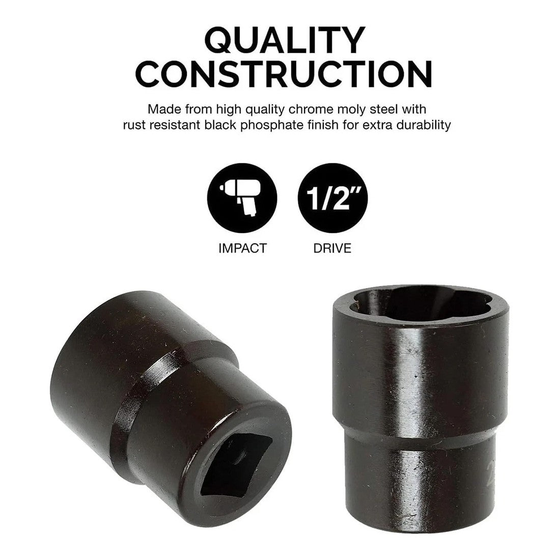 Conducteur de socket à impact profond de camion de 40 pièces de poids lourd 8- 32mm métrique