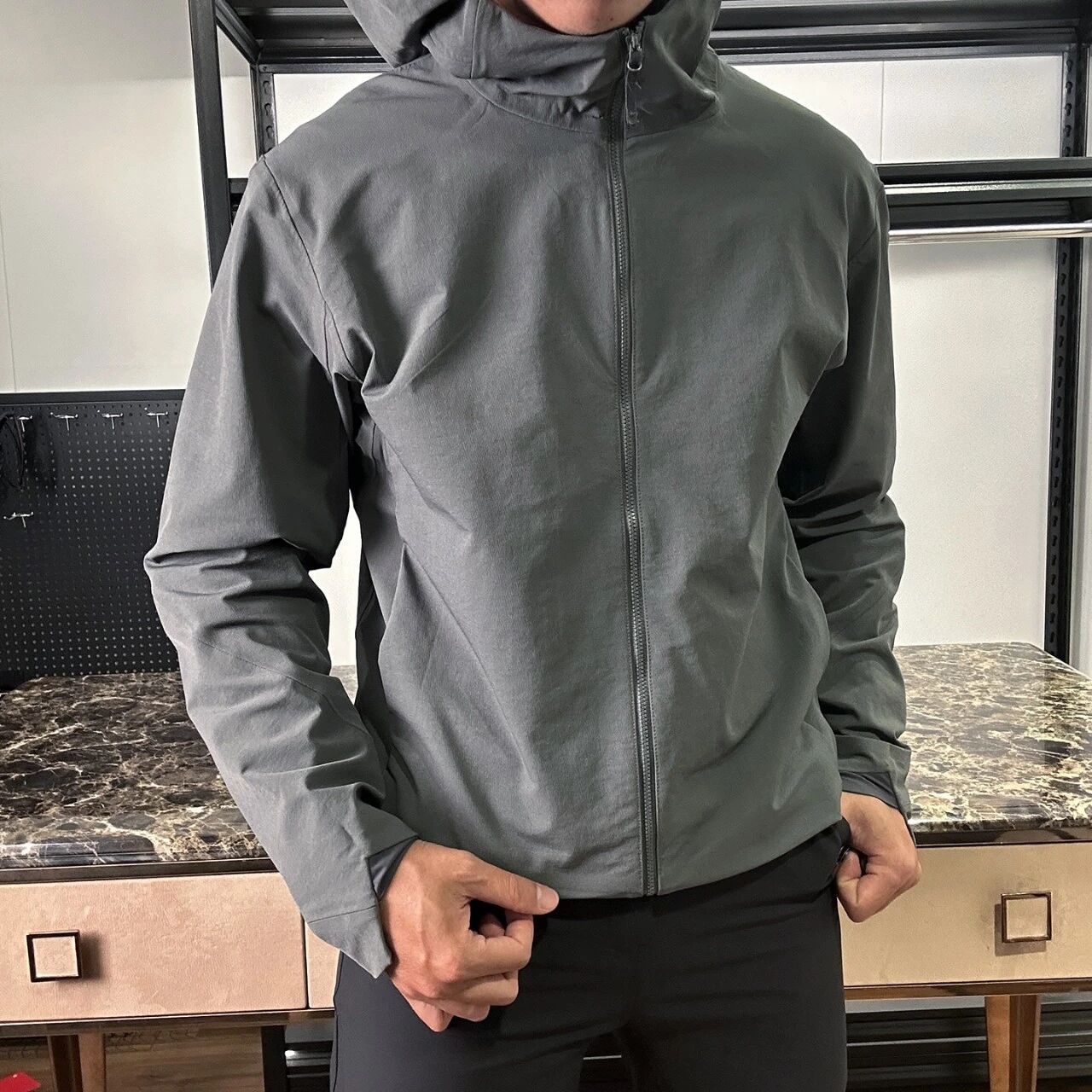 Veste en coque souple pour hommes sans couture