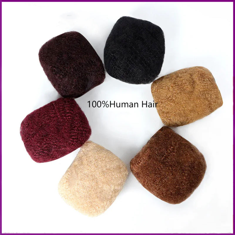 Human hair crimped for braiding