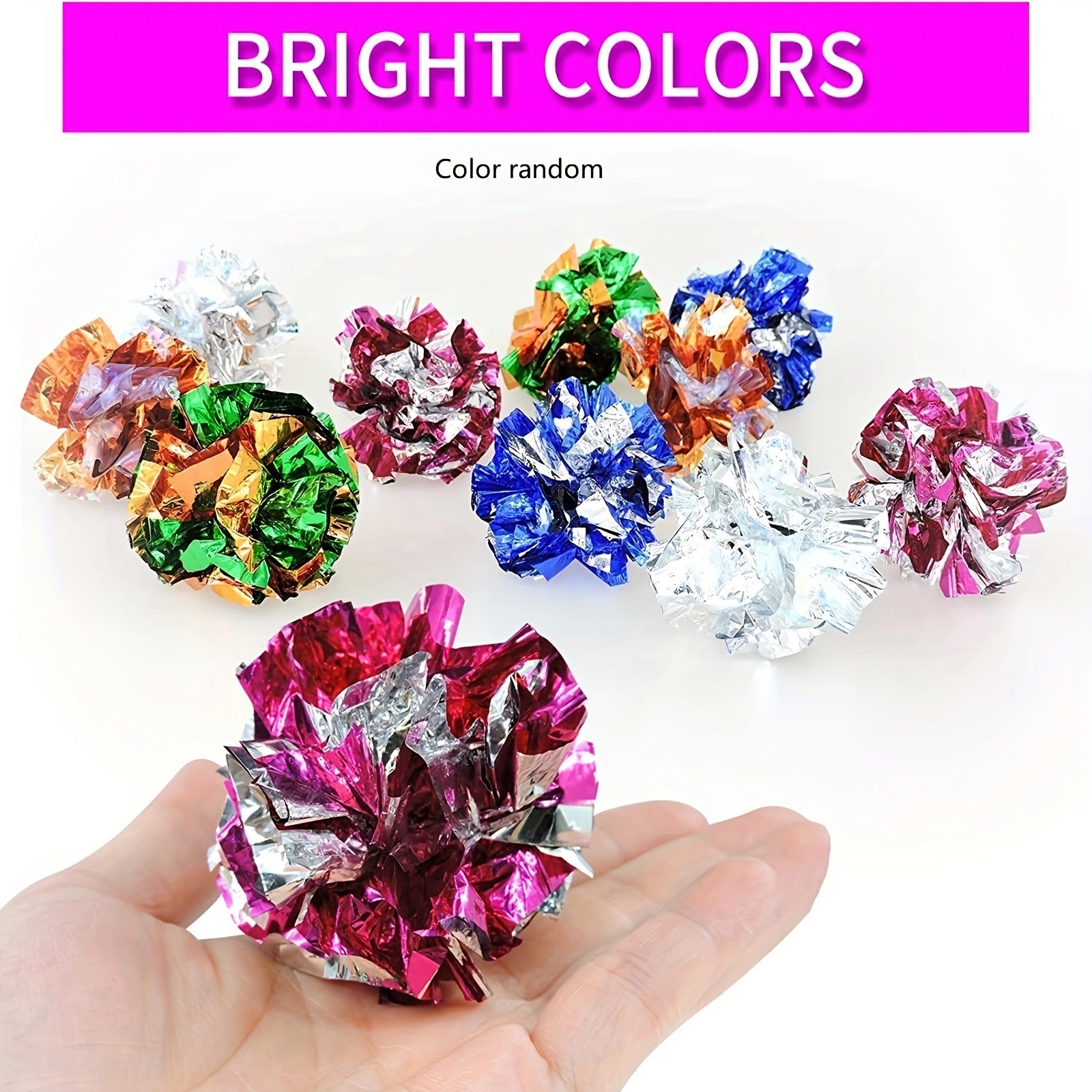 Jouet chat sonnerie papier boule couleur CGrasping Ball
