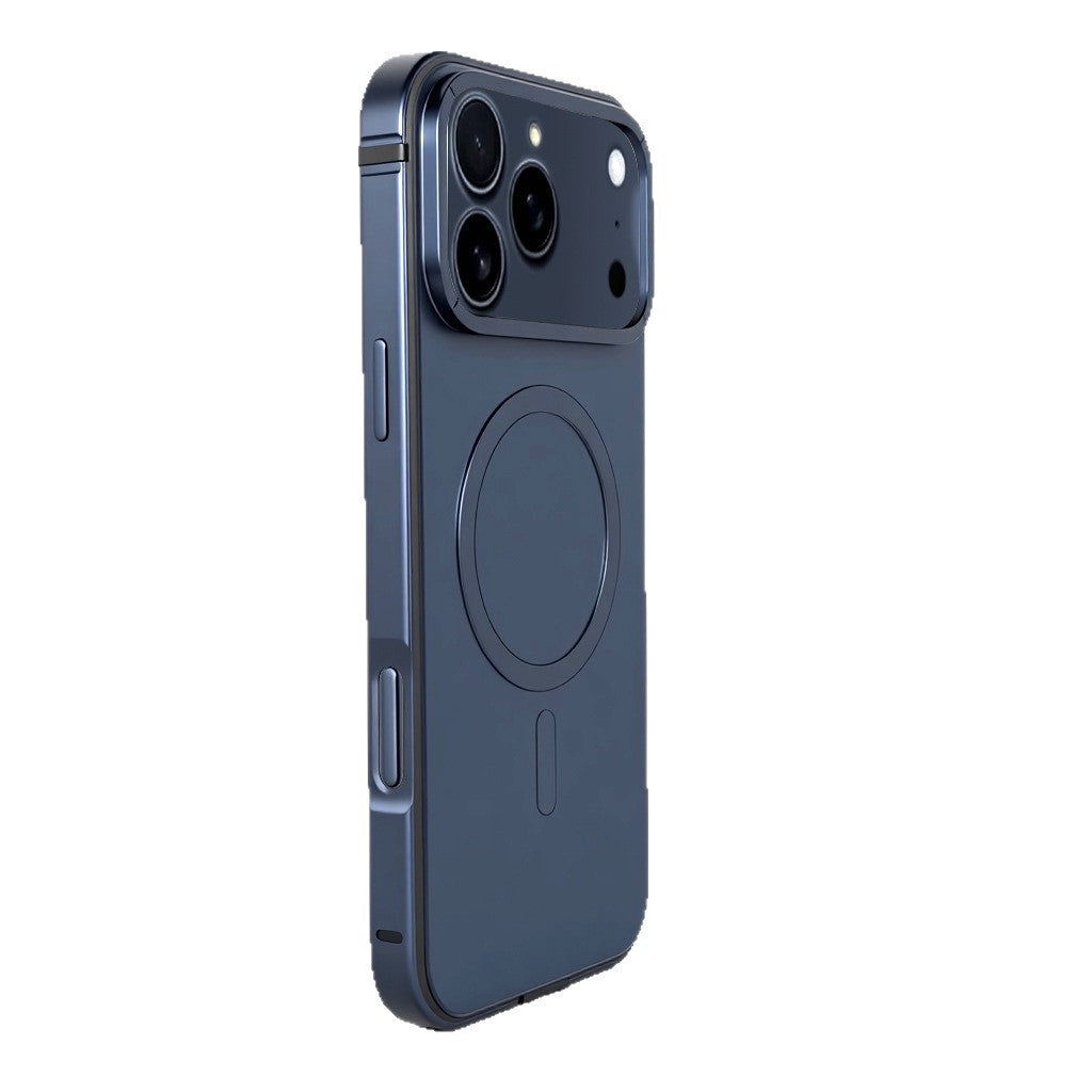 Boîtier magnétique couleur originale avec cadre métallique pour téléphones