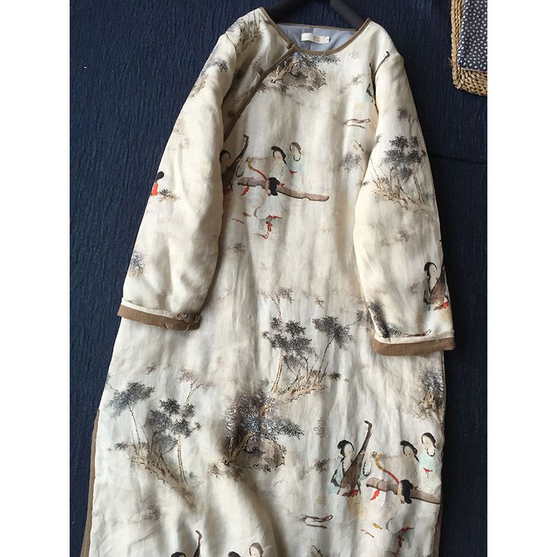 Artistic Retro Style Flattering Cheongsam Style Coat