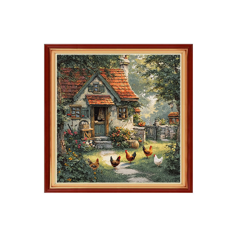 Arrivée DIY Cross-stitch Pleine broderie Paysage cartoon