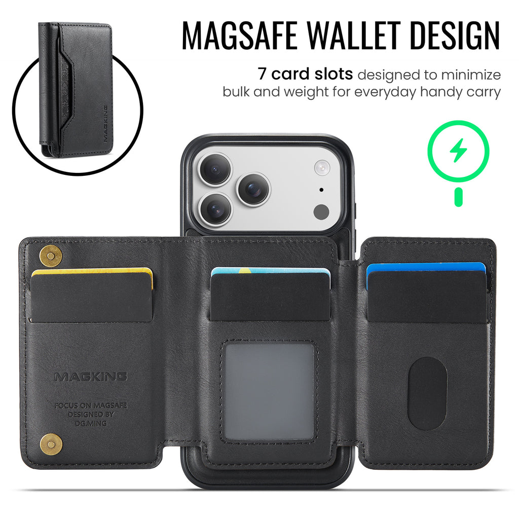 Housse de protection en cuir pour téléphone sans fil magnétique