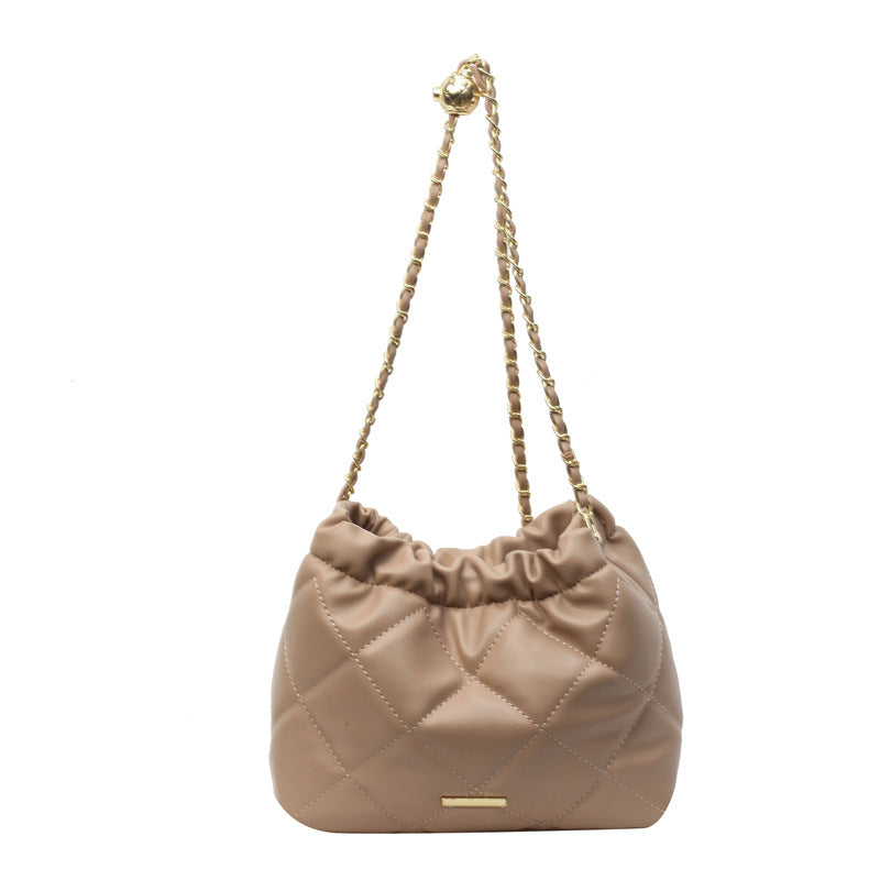 Fashion Femmes Casual Rhombus Sac à épaule Sac à la chaîne Messenger