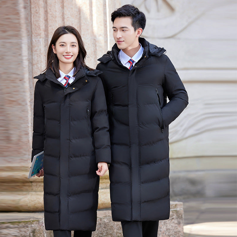 Manteau de coton d'hiver long et épais pour hommes