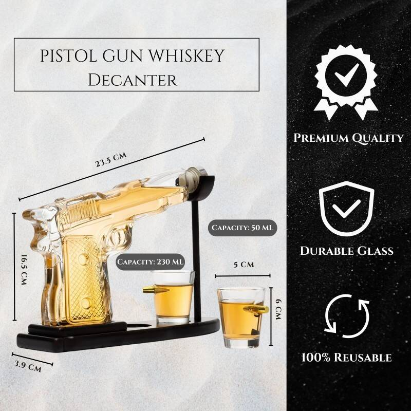 Ensemble de décanteurs Whisky unique avec lunettes en forme de balles