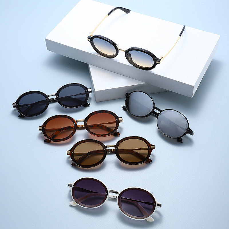 3626 Cadre ovale Lunettes de soleil rondes en métal Pc Commerce électronique Commerce extérieur Amazon Uv400 Mode
