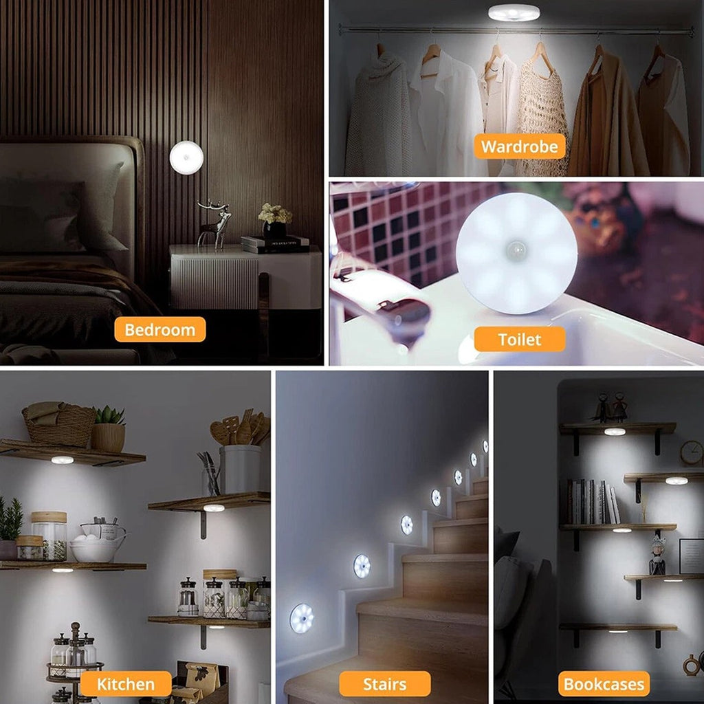 Capteur lumière LED Motion PIR USB rechargeable Armoire portable lampe de nuit