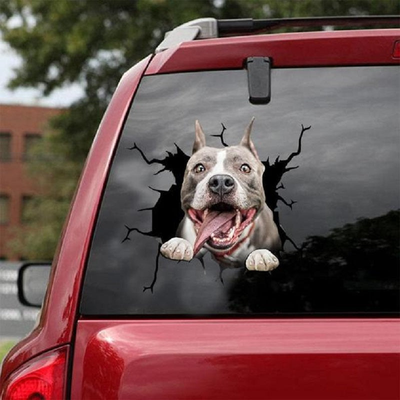 Mur animal Toutes sortes de Puppy Creative Trou de voiture cassé stickers électrostatique fenêtre