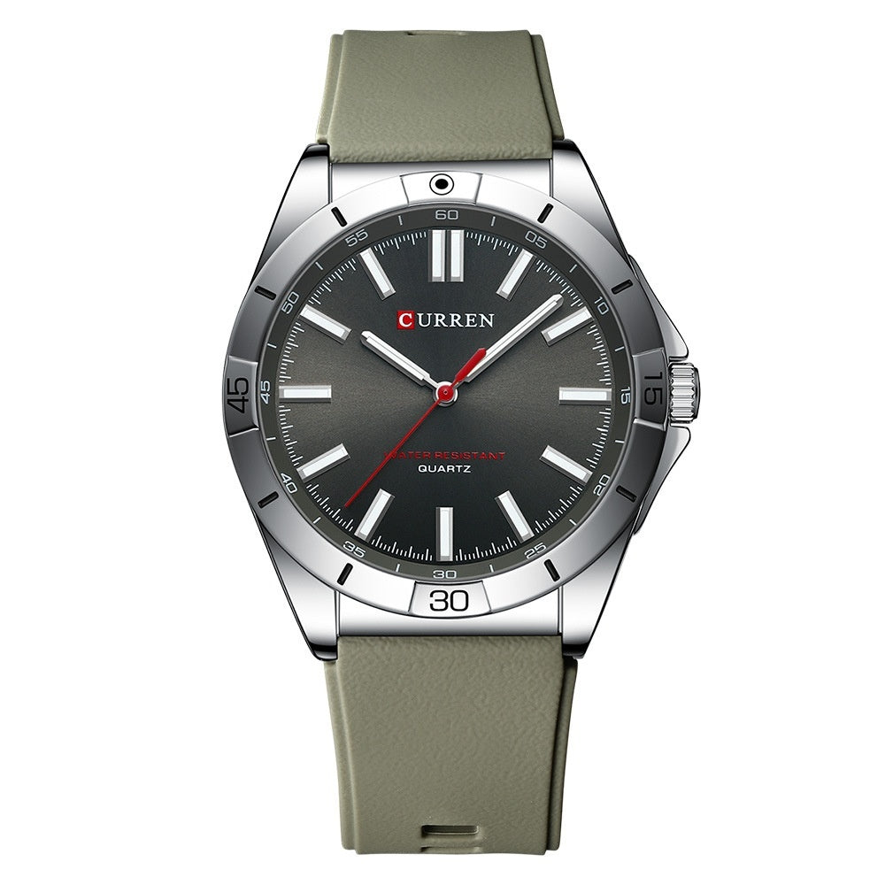 Simple Unisex ronde Silicone-bande montres étanches