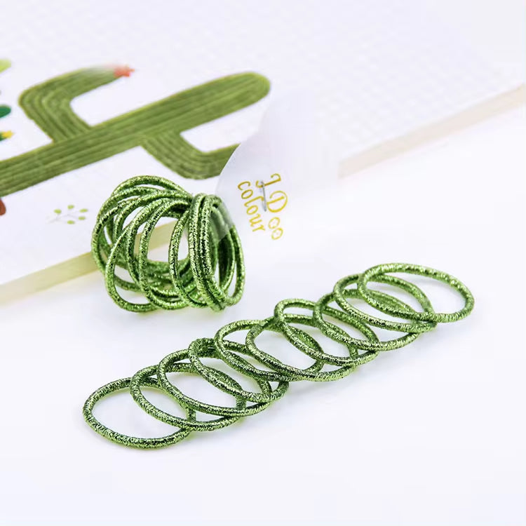 10-pack Élastique Élastique Shiny enfants bande en caoutchouc Bande de cheveux de feuille d'or Accessoires