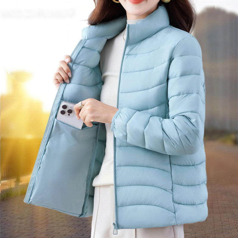 Femmes Coton rembourré manteau pour l'hiver Relaxed-fit Vêtements de dessus pour les personnes d'âge moyen